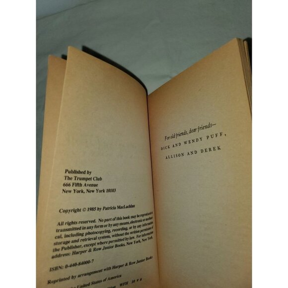 1985 Vintage Sarah Plain And Tall By Patricia Maclachlan Soft Cover - Picture 8 of 11